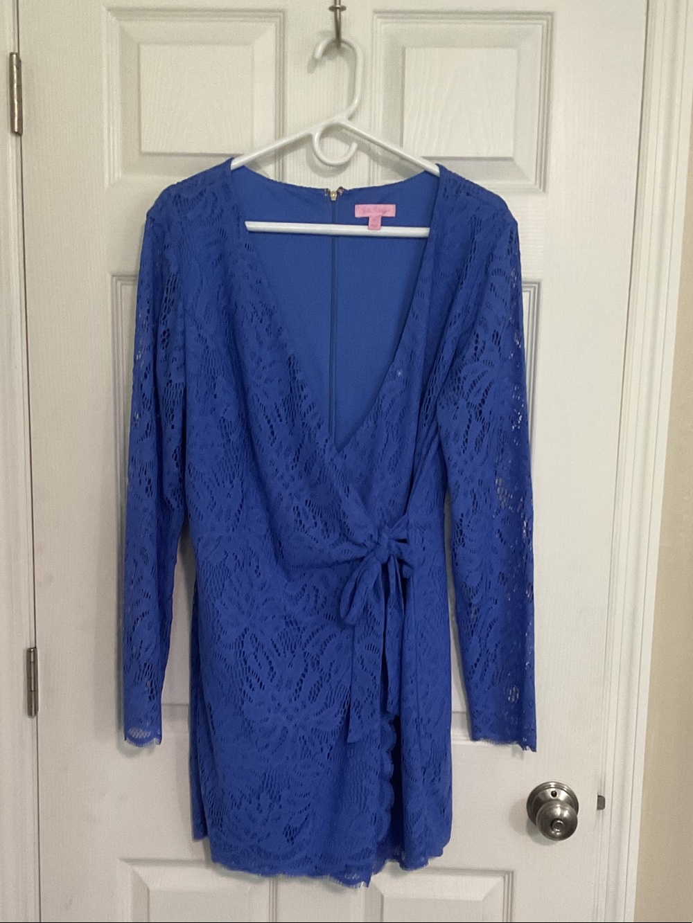 Lilly Pulitzer Electric Blue Lace Wrap Romper